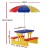 Keezi Kids Outdoor Table & Chairs Set with Adjustable Umbrella, Multicoloured Plastic, for Ages 3-6, Indoor/Outdoor Fun Keezi Kids Outdoor Table & Chairs Set with Adjustable Umbrella, Multicoloured Plastic, for Ages 3-6, Indoor/Outdoor Fun
