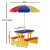 Keezi Kids Outdoor Table & Chairs Set with Adjustable Umbrella, Multicoloured Plastic, for Ages 3-6, Indoor/Outdoor Fun Keezi Kids Outdoor Table & Chairs Set with Adjustable Umbrella, Multicoloured Plastic, for Ages 3-6, Indoor/Outdoor Fun