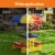 Keezi Kids Outdoor Table & Chairs Set with Adjustable Umbrella, Multicoloured Plastic, for Ages 3-6, Indoor/Outdoor Fun Keezi Kids Outdoor Table & Chairs Set with Adjustable Umbrella, Multicoloured Plastic, for Ages 3-6, Indoor/Outdoor Fun