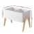 Keezi Kids Wooden Toy Box Chest Storage Bin, 2 Compartments, MDF Pine, Clothes Book Organiser, 50x30x40cm, White