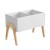 Keezi Kids Wooden Toy Box Chest Storage Bin, 2 Compartments, MDF Pine, Clothes Book Organiser, 50x30x40cm, White