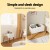 Keezi Kids Wooden Toy Box Chest Storage Bin, 2 Compartments, MDF Pine, Clothes Book Organiser, 50x30x40cm, White
