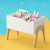 Keezi Kids Wooden Toy Box Chest Storage Bin, 2 Compartments, MDF Pine, Clothes Book Organiser, 50x30x40cm, White