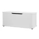 Keezi Kids Toy Box Chest: 15mm Particle Board, 92x40cm, White Finish, Safe Hinges, Ample Storage & Floor Protectors