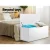 Keezi Kids Toy Box Chest: 15mm Particle Board, 92x40cm, White Finish, Safe Hinges, Ample Storage & Floor Protectors
