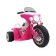 Rigo Kids Pink 6V Electric Police Motorcycle - Harley-Inspired, Anti-Slip Tyres, Music, 3+ Years, 25kg Capacity