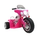 Rigo Kids Pink 6V Electric Police Motorcycle - Harley-Inspired, Anti-Slip Tyres, Music, 3+ Years, 25kg Capacity