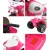 Rigo Kids Pink 6V Electric Police Motorcycle - Harley-Inspired, Anti-Slip Tyres, Music, 3+ Years, 25kg Capacity