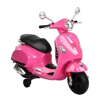 Vespa Licenced Kids Electric Ride On GTS Motorbike, 100cm Pink, Music, Headlights, 20kg, 3+ Years, 1-Year Warranty