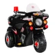 RIGO Kids 6V Electric Ride-On Police Motorcycle – Black, Slip-Proof Handlebars, Music, Siren, EN71 Certified, 3-4km/h