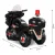 RIGO Kids 6V Electric Ride-On Police Motorcycle – Black, Slip-Proof Handlebars, Music, Siren, EN71 Certified, 3-4km/h