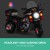 RIGO Kids 6V Electric Ride-On Police Motorcycle – Black, Slip-Proof Handlebars, Music, Siren, EN71 Certified, 3-4km/h