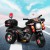 RIGO Kids 6V Electric Ride-On Police Motorcycle – Black, Slip-Proof Handlebars, Music, Siren, EN71 Certified, 3-4km/h