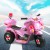 Rigo Kids 6V Electric Ride-On Police Motorcycle in Pink with Music, Anti-Slip Tyres, and Keyless Start for Ages 3+