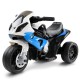 Rigo Kids Electric Ride On Police Motorcycle - Licenced BMW S1000RR, Blue, 3-Wheel, Anti-Slip Tyres, 3km/h Speed