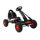 Rigo Kids Pedal Go Kart: Black, Rubber Tyres, Steel Frame, Adjustable Seat, Ages 3+, 30KG Capacity, Outdoor Fun