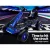 RIGO Kids Pedal Go Kart Racing Car - Blue, Steel Frame, Rubber Tyres, Adjustable Seat, Safe Outdoor Fun for Ages 3+