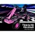RIGO Kids Pedal Go Kart - Pink Racing Car with Rubber Tyres, Safe Design, Adjustable Seat for Ages 3+, 30kg Capacity