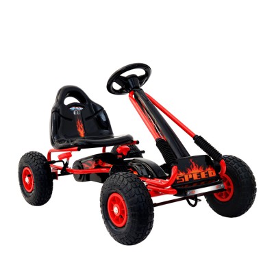 Rigo Kids Pedal Go Kart - Red Racing Car with Rubber Tyres, Adjustable Seat, Safe Braking for Ages 3+, 30kg Capacity Rigo Kids Pedal Go Kart - Red Racing Car with Rubber Tyres, Adjustable Seat, Safe Braking for Ages 3+, 30kg Capacity