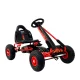 Rigo Kids Pedal Go Kart - Red Racing Car with Rubber Tyres, Adjustable Seat, Safe Braking for Ages 3+, 30kg Capacity