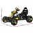 Rigo Kids Pedal Go Kart - Black Racing Car with Plastic Tyres, Steel Frame, Sporty Steering, Ages 3+, 25KG Capacity