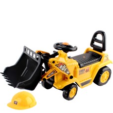 Keezi Kids Ride On Excavator Bulldozer – Fun Construction Play, Non-Toxic Plastic, Safety Helmet, High Backrest, 80cm