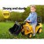 Keezi Kids Ride On Excavator Bulldozer – Fun Construction Play, Non-Toxic Plastic, Safety Helmet, High Backrest, 80cm