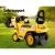Keezi Kids Ride On Excavator Bulldozer – Fun Construction Play, Non-Toxic Plastic, Safety Helmet, High Backrest, 80cm