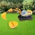 Keezi Kids Ride On Excavator Toy - Realistic Digger with Safety Helmet, Anti-Slip Tyres, 46-95cm, Ages 3-6, Yellow