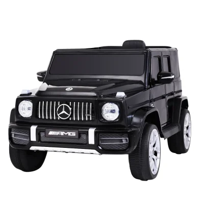 Rigo Kids Mercedes-Benz AMG G63 Electric Ride On Car, 12V, Black, with Remote Control, Safety Features, and Music System