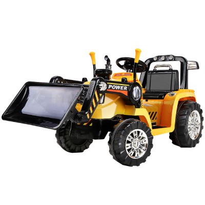 RIGO Kids Electric Bulldozer Ride-On Car with Remote Control, 6V Battery, Anti-Slip Tyres, Music, Lights - Yellow RIGO Kids Electric Bulldozer Ride-On Car with Remote Control, 6V Battery, Anti-Slip Tyres, Music, Lights - Yellow