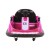 Rigo Kids Pink 6V Electric Ride-On Bumper Car with Remote Control, Safety Belt, and Fun Features for Ages 3+