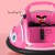 Rigo Kids Pink Electric Ride On Bumper Car, 360° Spin, Angry Birds Stickers, Remote Control, Safety Belt, Ages 3+
