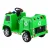 Rigo 12V Kids Ride On Garbage Truck - Green, Police Lights, Remote Control, Keyless Start, Safety Belt, 3+ Years, 30kg