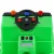 Rigo 12V Kids Ride On Garbage Truck - Green, Police Lights, Remote Control, Keyless Start, Safety Belt, 3+ Years, 30kg