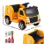 Rigo Kids 12V Ride On Garbage Truck with Police Light, Remote Control, Safety Belt, Yellow – 3+ Years, 30kg Capacity
