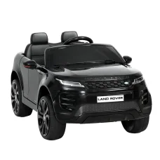 Rigo Kids Electric Land Rover Evoque Ride-On Car - 12V Battery, Remote Control, Black, 4-Wheel Suspension, Safety Belt
