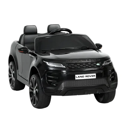 Rigo Kids Electric Land Rover Evoque Ride-On Car - 12V Battery, Remote Control, Black, 4-Wheel Suspension, Safety Belt