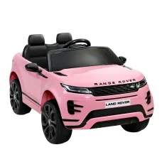 Rigo Kids Pink Land Rover Evoque Electric Ride-On Car - 12V, Remote Control, Twin Motors, Safety Belt, Music & Lights
