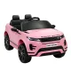 Rigo Kids Pink Land Rover Evoque Electric Ride-On Car - 12V, Remote Control, Twin Motors, Safety Belt, Music & Lights