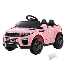 Rigo Kids Electric Ride On Car, 12V Range Rover-Inspired, Pink, Remote Control, 3-8km/h, Music, Lights, Safe Fun