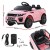 Rigo Kids Electric Ride On Car, 12V Range Rover-Inspired, Pink, Remote Control, 3-8km/h, Music, Lights, Safe Fun