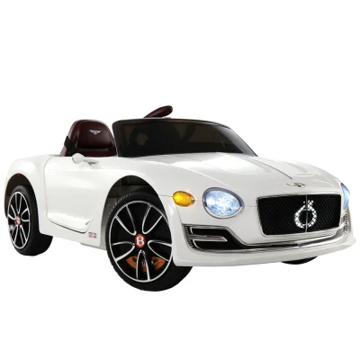 Rigo Kids Electric Bentley EXP12 Ride On Car, 12V Remote Control, White, 3-5km/h Speed, Ages 3+, Safe & Fun Driving