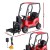 Rigo Kids Electric Ride On Forklift Loader - 12V, Remote Control, Red, Safety Belt, MP3 Input, Ages 3+, 1-Year Warranty
