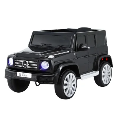 Mercedes-Benz G500 Licenced Kids Ride On Car, 12V Electric, Remote Control, Horn, Music, Black, Ages 3+, 107cm