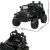 Rigo Kids 12V Black Electric Jeep Ride-On Car with Remote, Safety Belt, Twin Motors, Music & LED Lights, Ages 3+
