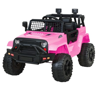 Rigo Kids Electric Ride-On Jeep Car in Pink - 12V, Remote Control, Twin Motors, Safety Belt, Music, for Ages 3+ Rigo Kids Electric Ride-On Jeep Car in Pink - 12V, Remote Control, Twin Motors, Safety Belt, Music, for Ages 3+