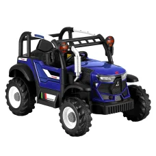 Rigo Kids 12V Electric Ride On Off-Road Jeep - Blue, Remote Control, Twin Motors, Safety Belt, Realistic Driving Fun