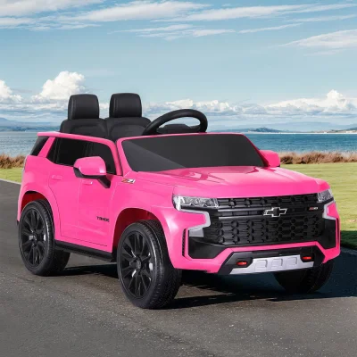 Chevrolet Tahoe Licenced Kids Ride On Car 12V Electric, Pink, Remote Control, Music, Horn, 105x66x52cm, 3+ Years