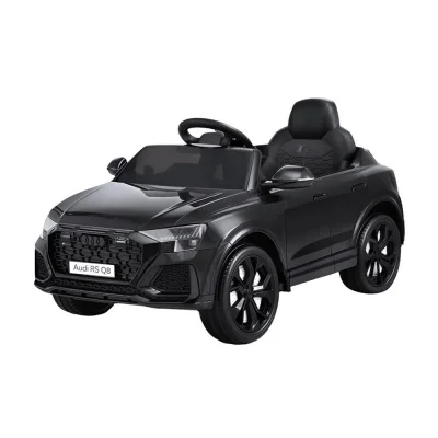Audi Kids Ride On Car Rigo Licenced RSQ8 12V Electric Toy, Black, Remote Control, Twin Motors, 99cm, Safety Belt